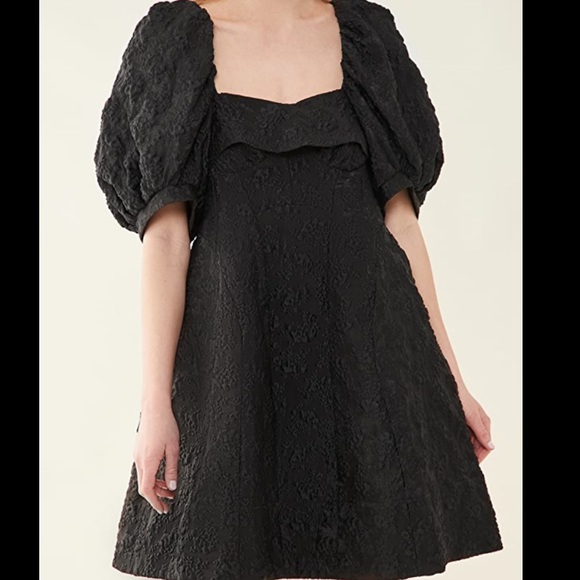 NWT Simone Rocha Puff Sleeve Bustier Dress w/Jacquard Detail - Picture 4 of 11